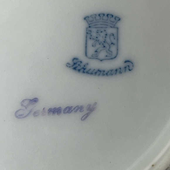 Vintage SCHUMANN BAVARIA Germany Floral Perforated Porcelain Porcelain Plate - Picture 4 of 5